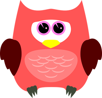 Colorful Cartoon Owl Illustration PNG Image