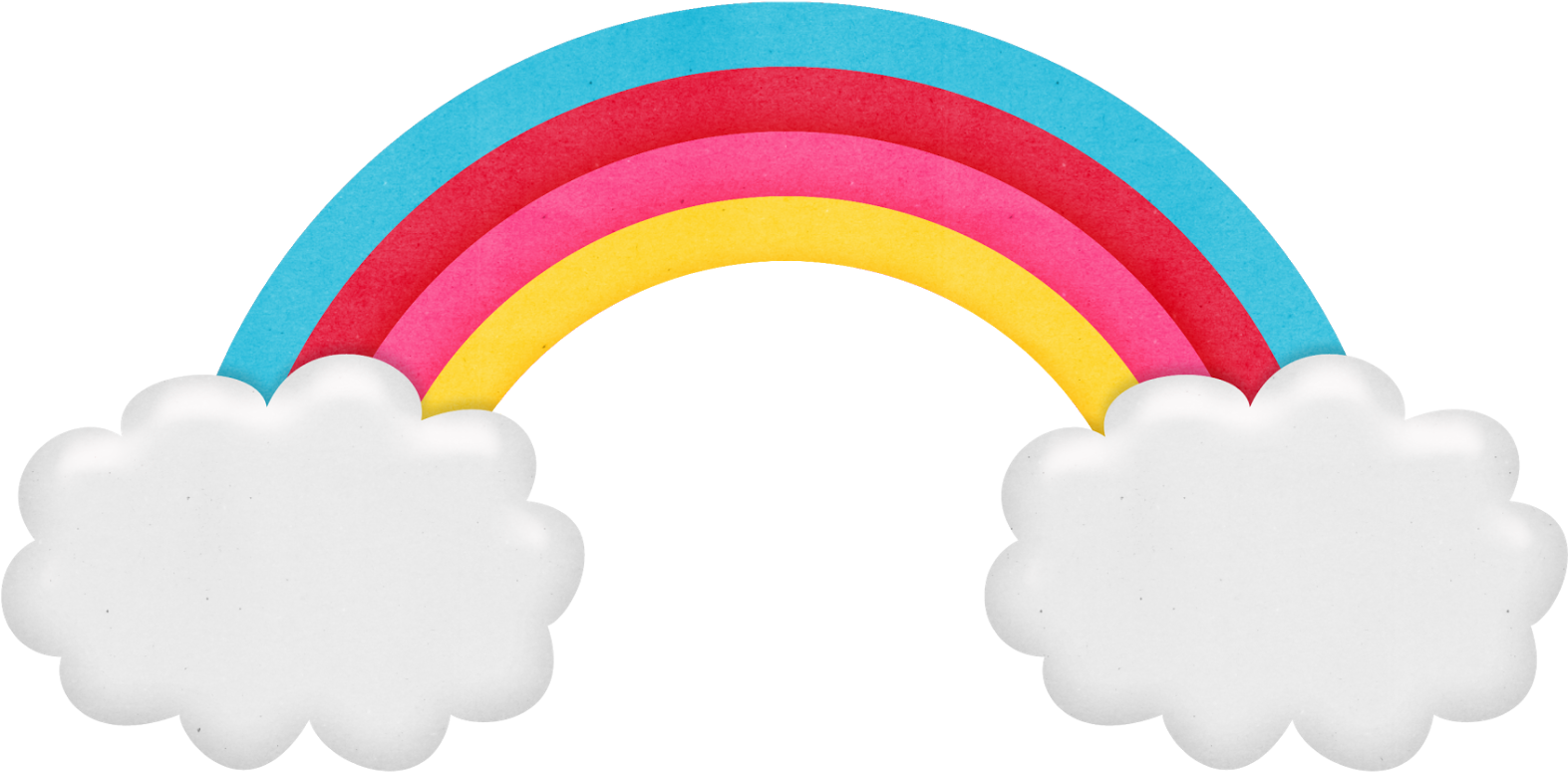 Colorful Cartoon Rainbow Clouds PNG Image