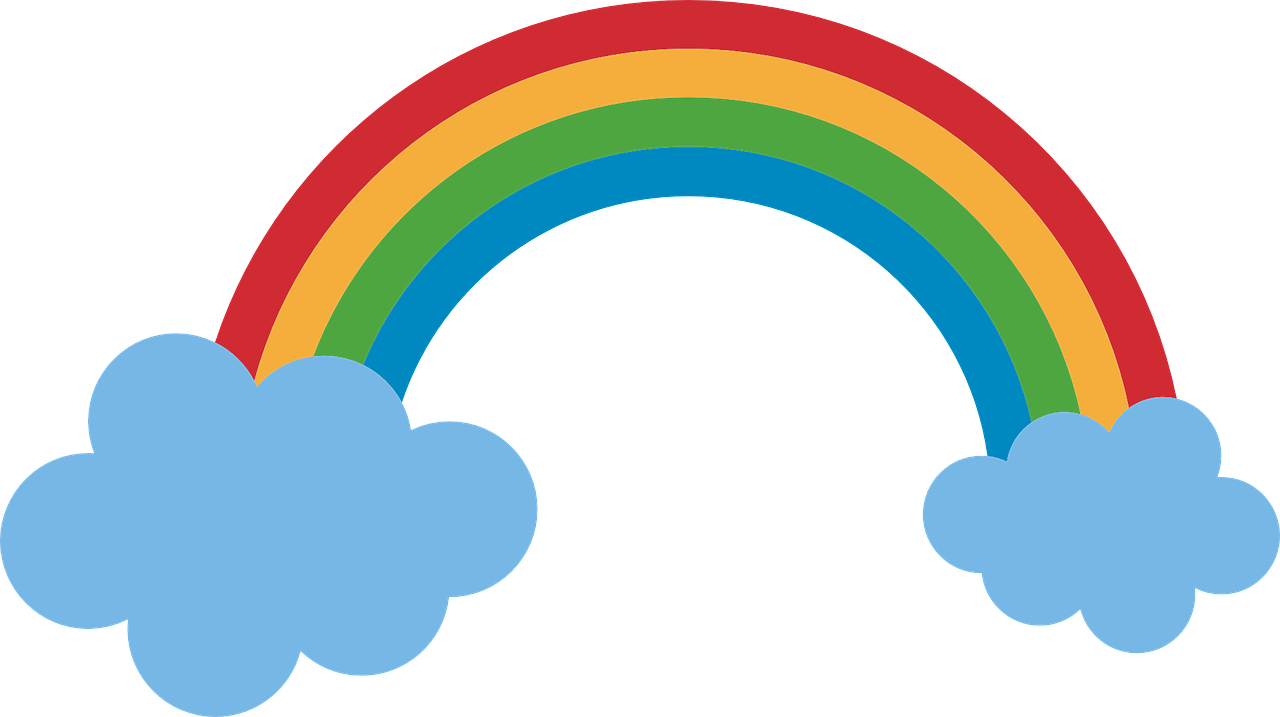 Colorful Cartoon Rainbow PNG Image