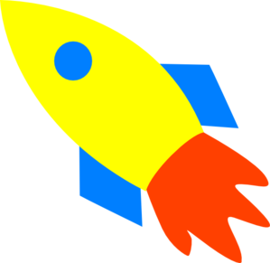 Colorful Cartoon Rocket Illustration PNG Image