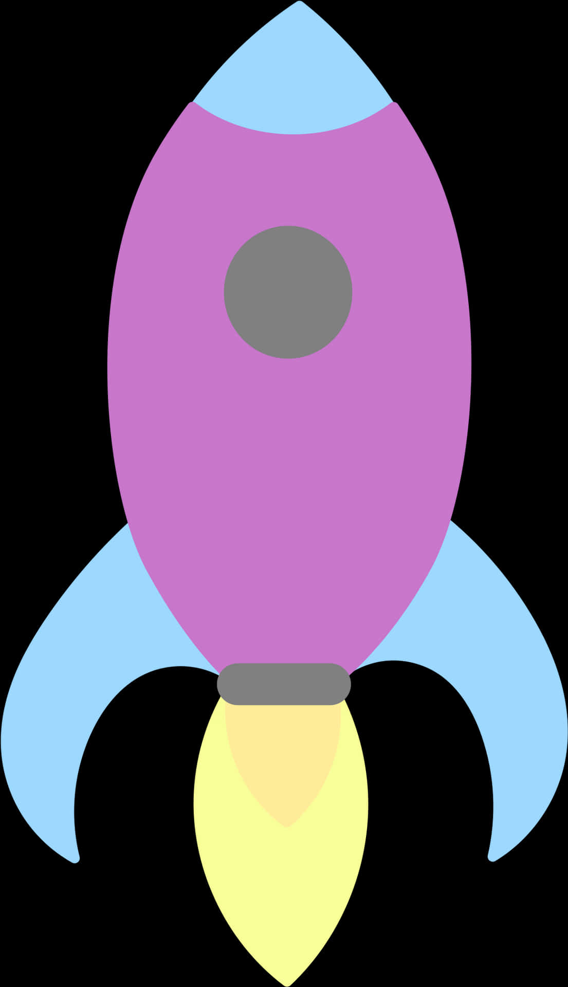 Colorful Cartoon Rocket Vector PNG Image