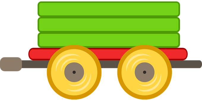 Colorful Cartoon Train Carriage PNG Image