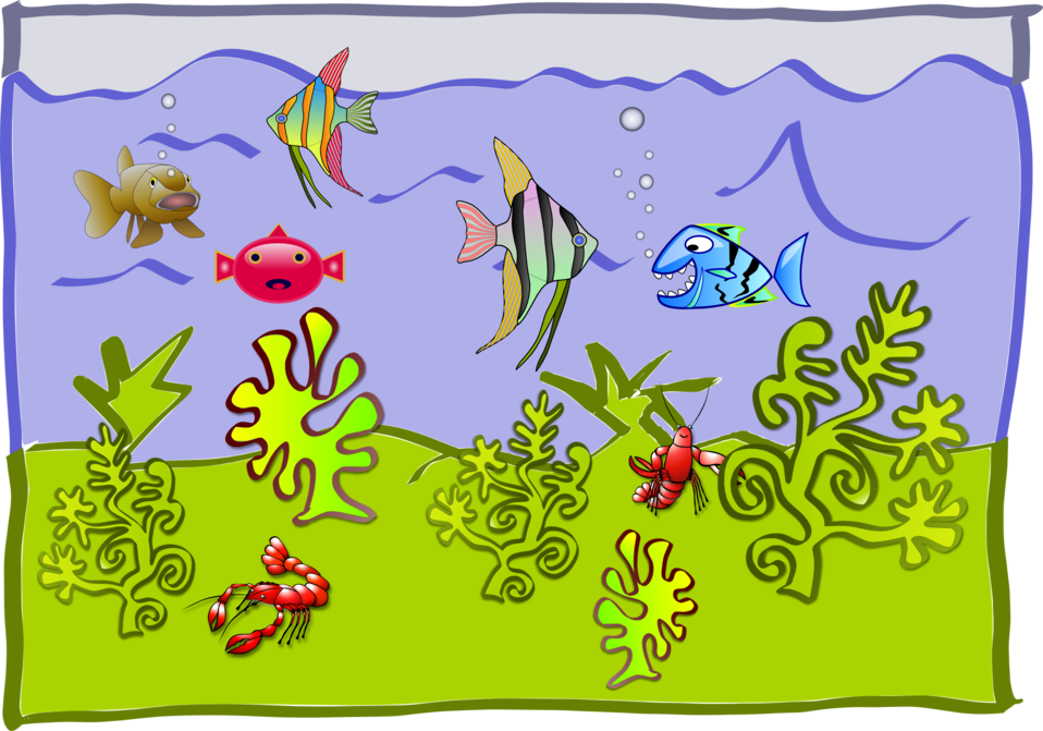 Colorful Cartoon Underwater Scene PNG Image