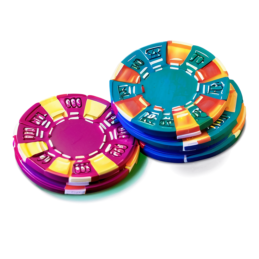 Colorful Casino Chips Png Ywf PNG Image