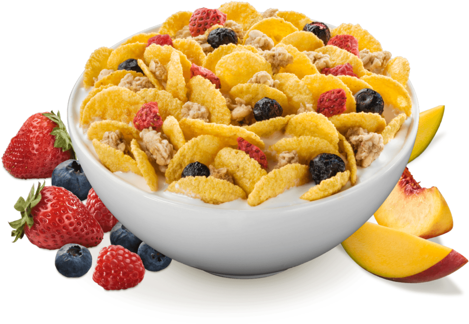 Colorful Cerealwith Fruits PNG Image