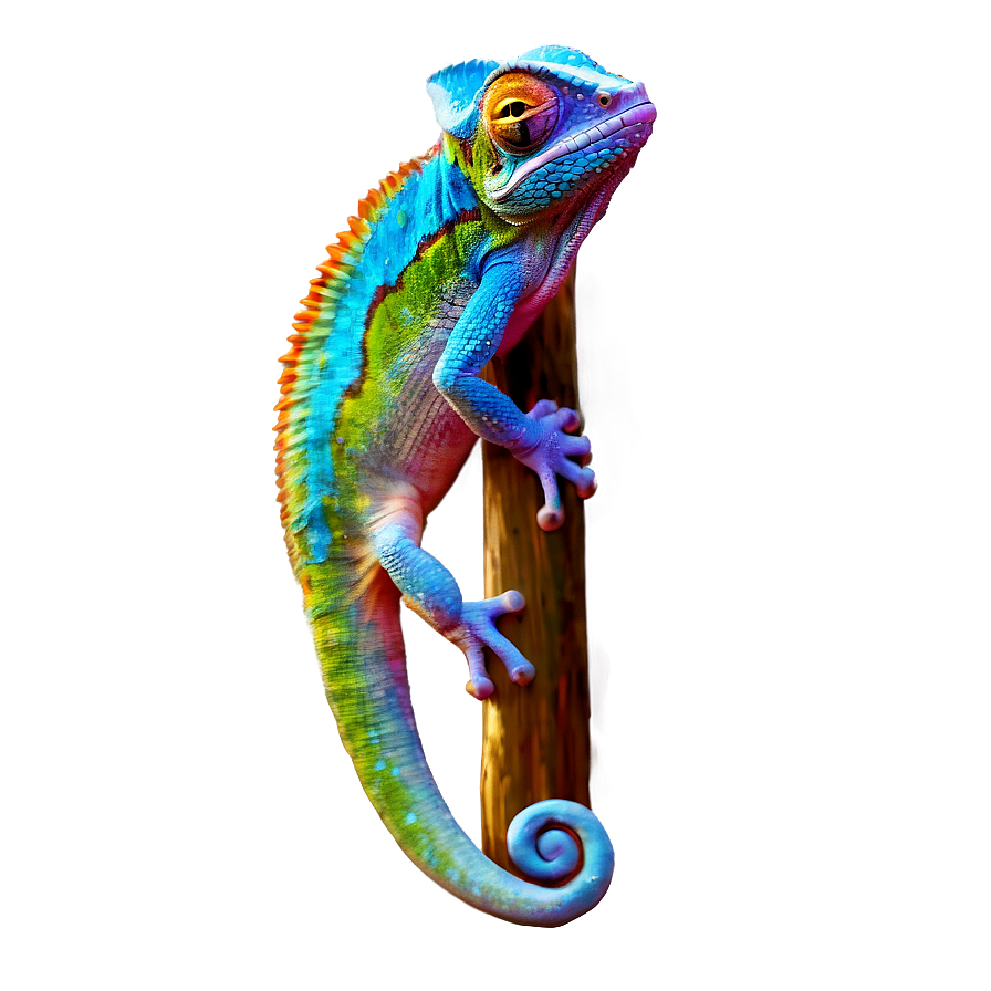 Colorful Chameleon Png Ixu PNG Image