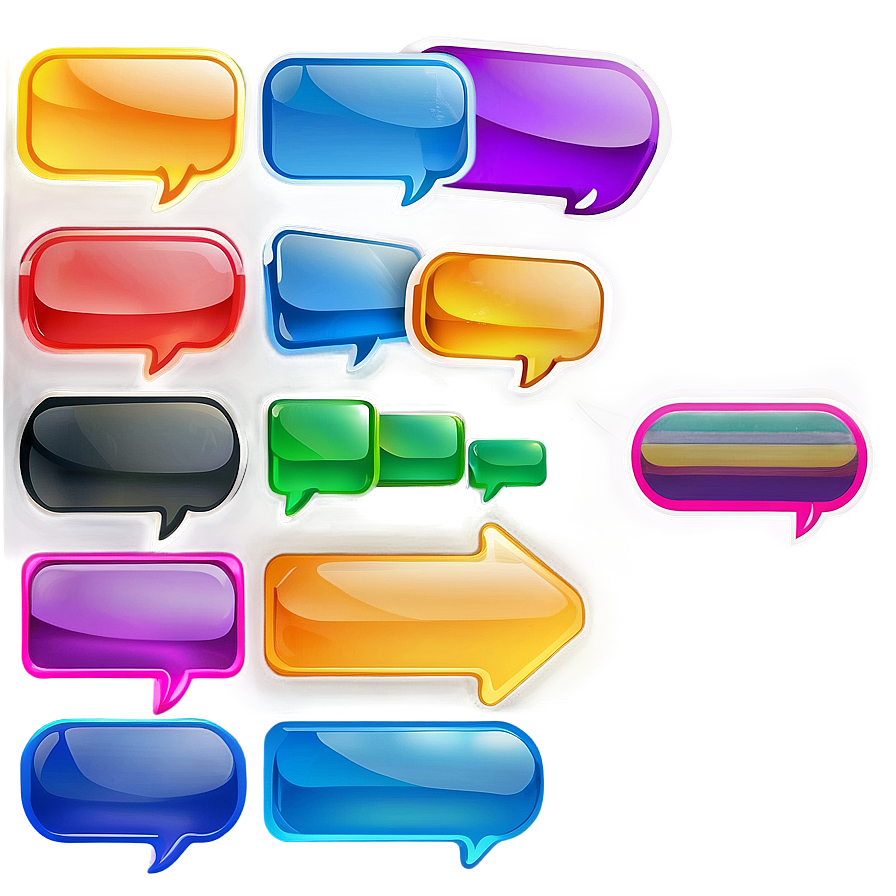 Colorful Chat Box Background Png 85 PNG Image