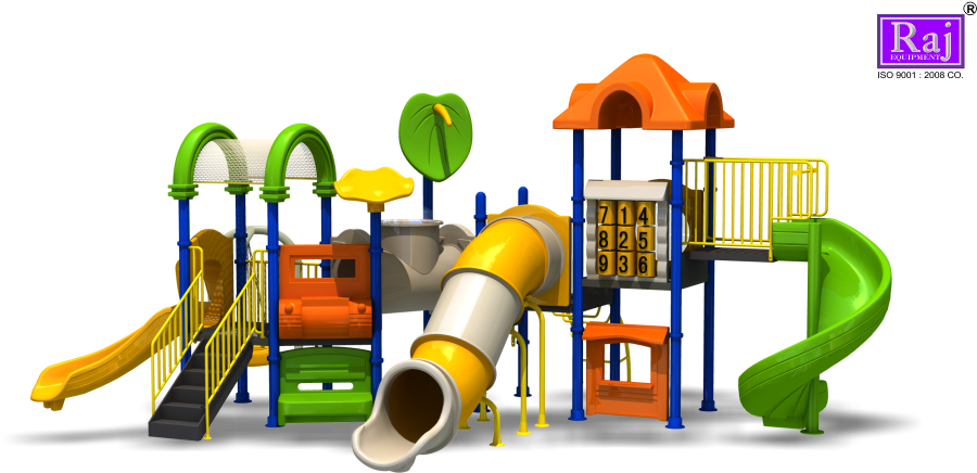 Colorful Childrens Playground Equipment PNG Image