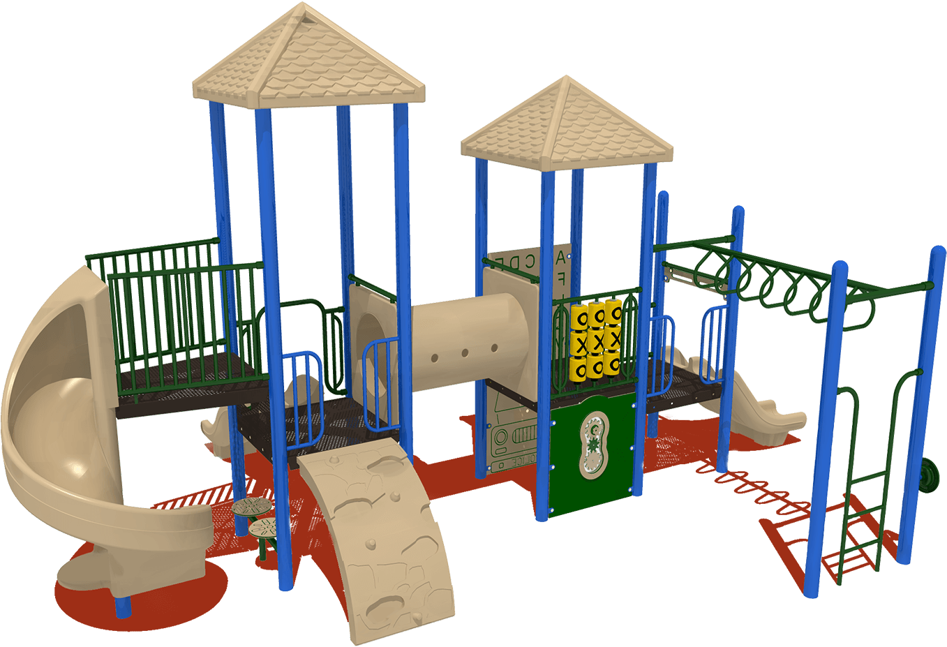 Colorful Childrens Playground Equipment PNG Image