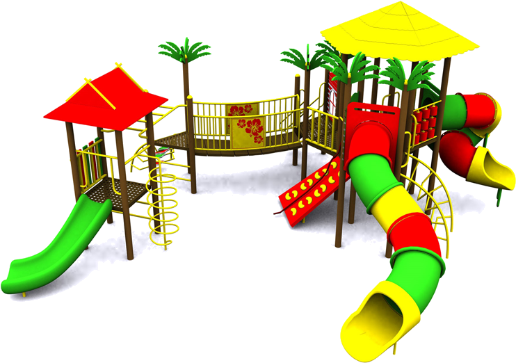 Colorful Childrens Playground Equipment PNG Image