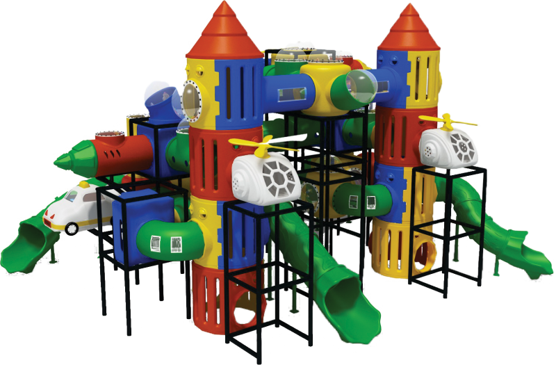 Colorful Childrens Playground Equipment PNG Image