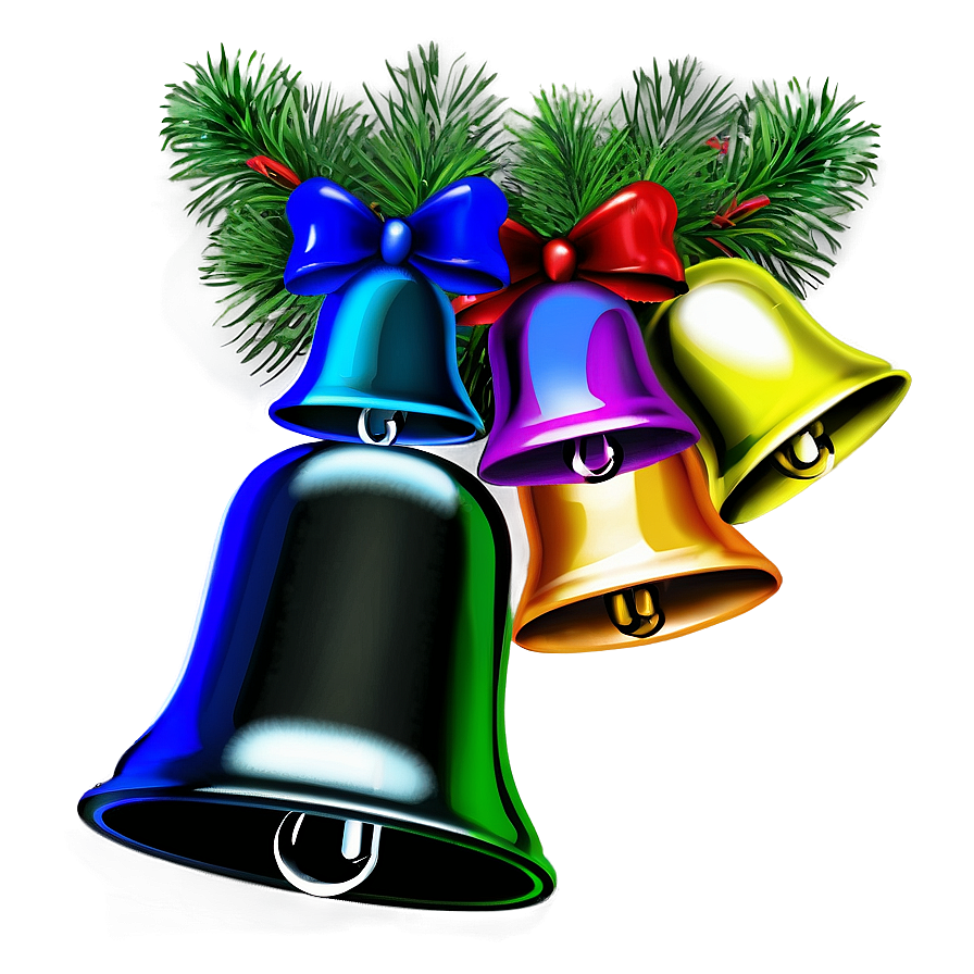 Colorful Christmas Bells Png Oml PNG Image