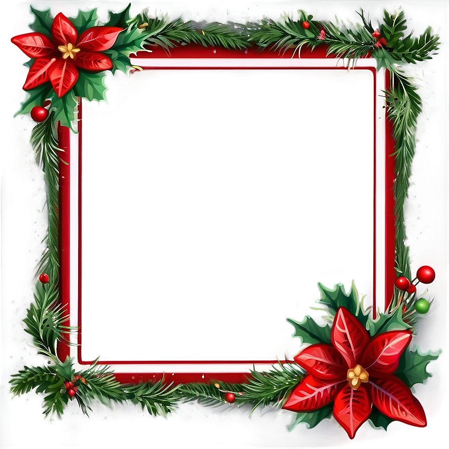 Colorful Christmas Border Png Oaf16 PNG Image