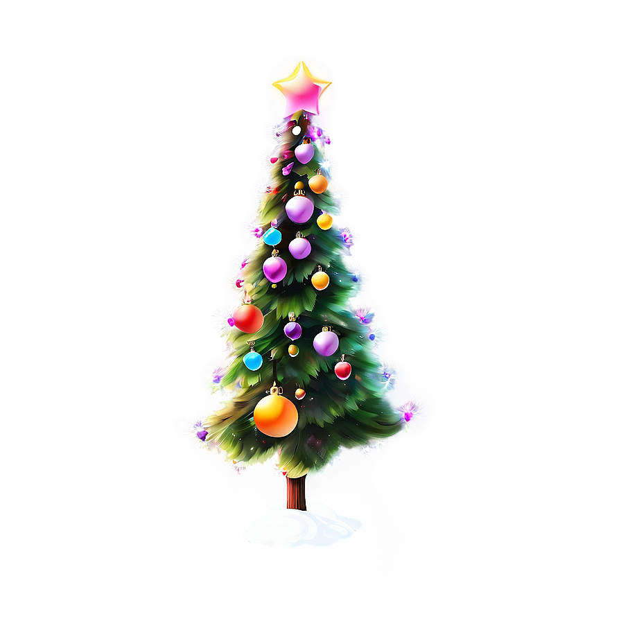 Colorful Christmas Tree Png Ibv PNG Image