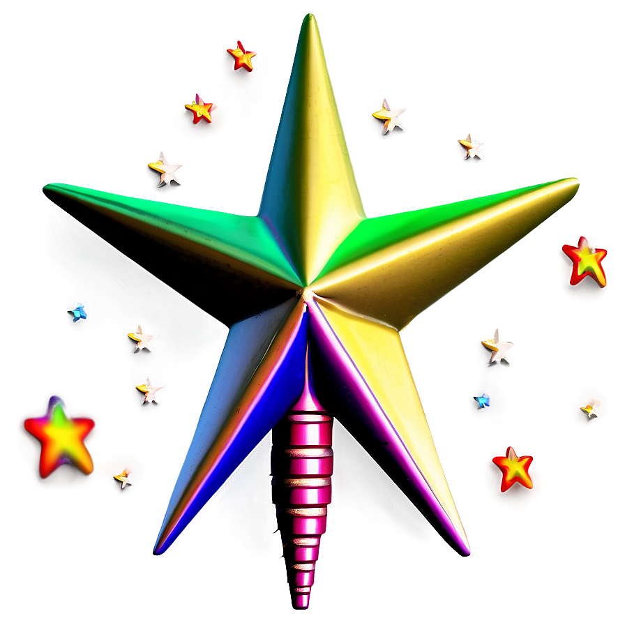 Colorful Christmas Tree Star Png 28 PNG Image