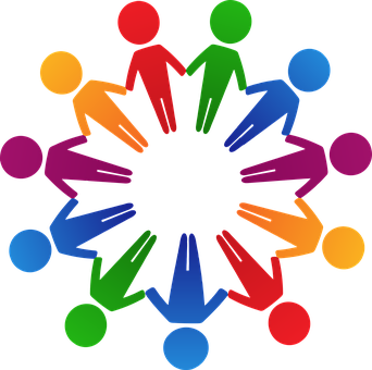 Colorful Circleof Friends Graphic PNG Image