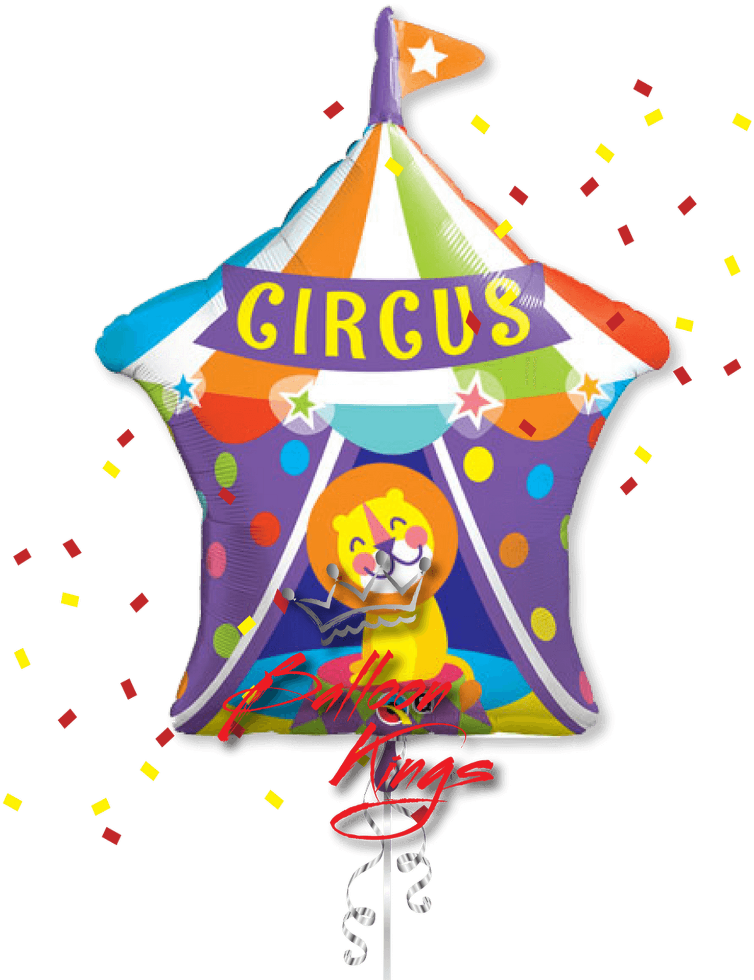 Colorful Circus Tent Balloon PNG Image