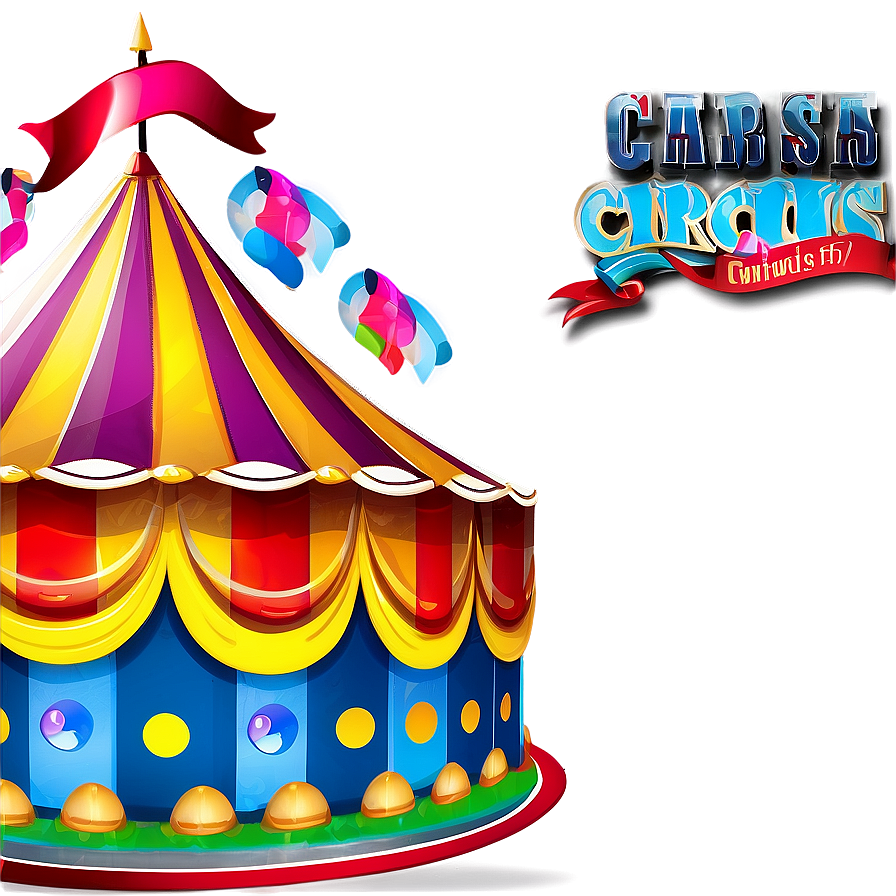 Colorful Circus Tent Graphic Png 06132024 PNG Image