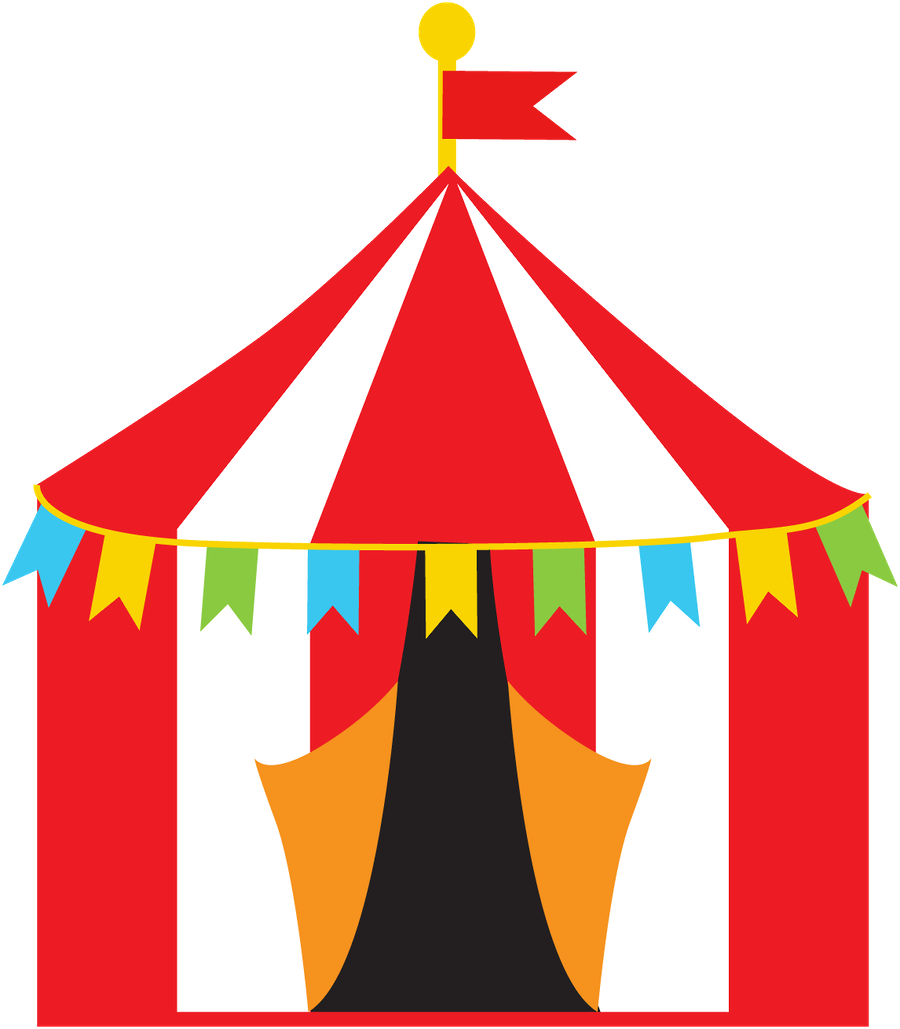 Colorful_ Circus_ Tent_ Illustration PNG Image