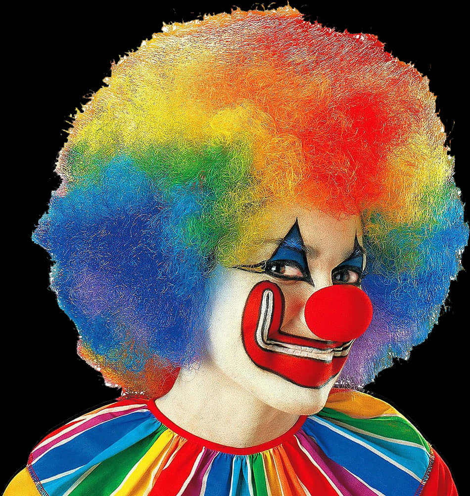 Colorful Clown Portrait PNG Image