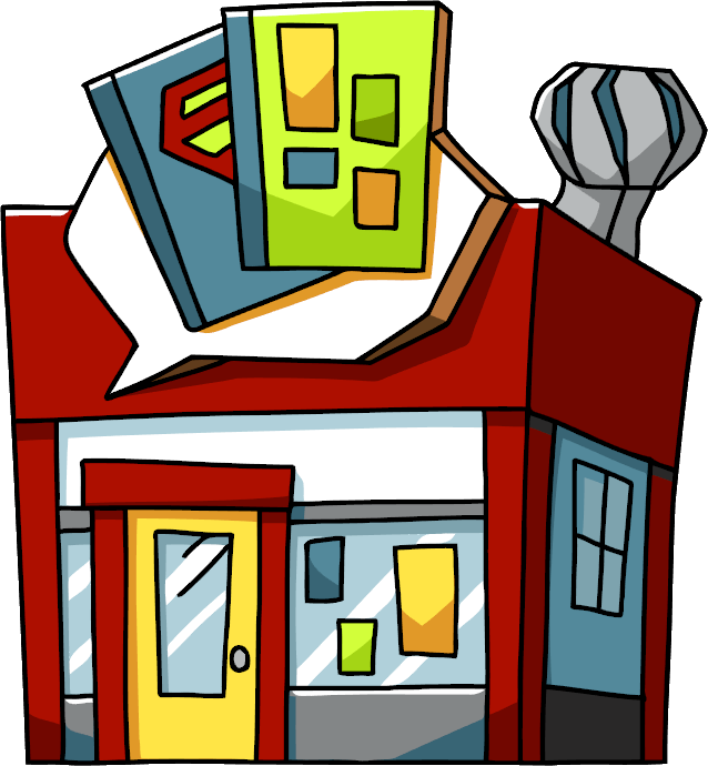 Colorful Comic Style Building PNG Image