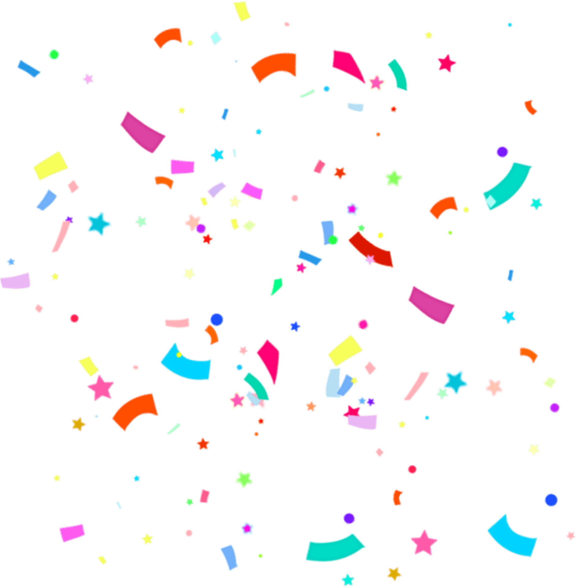 Colorful Confetti Background PNG Image