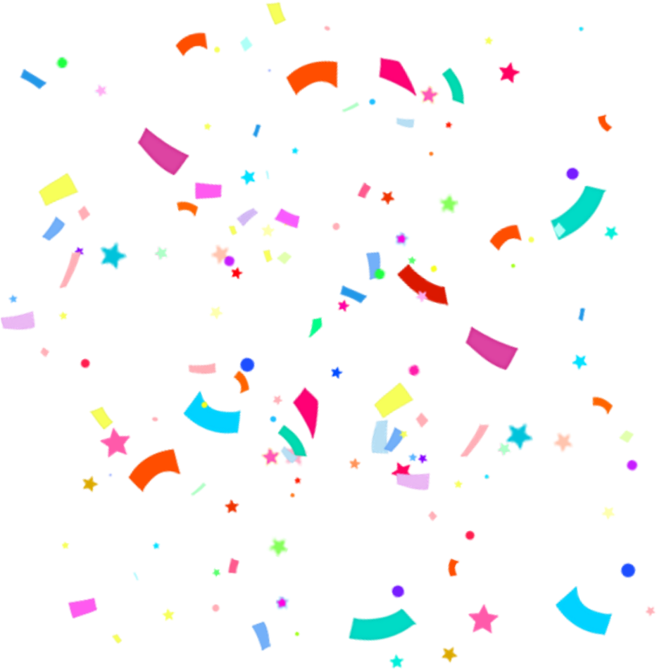 Colorful Confetti Celebration Background PNG Image