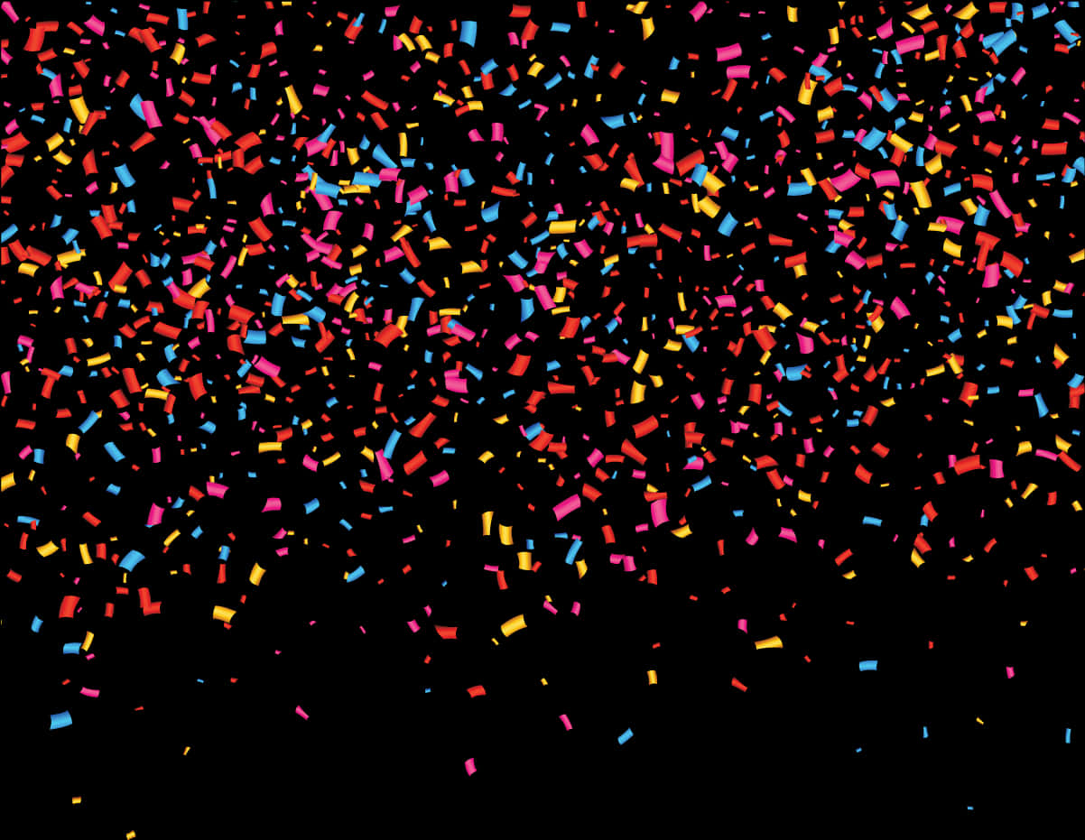 Colorful Confetti Celebration Background PNG Image