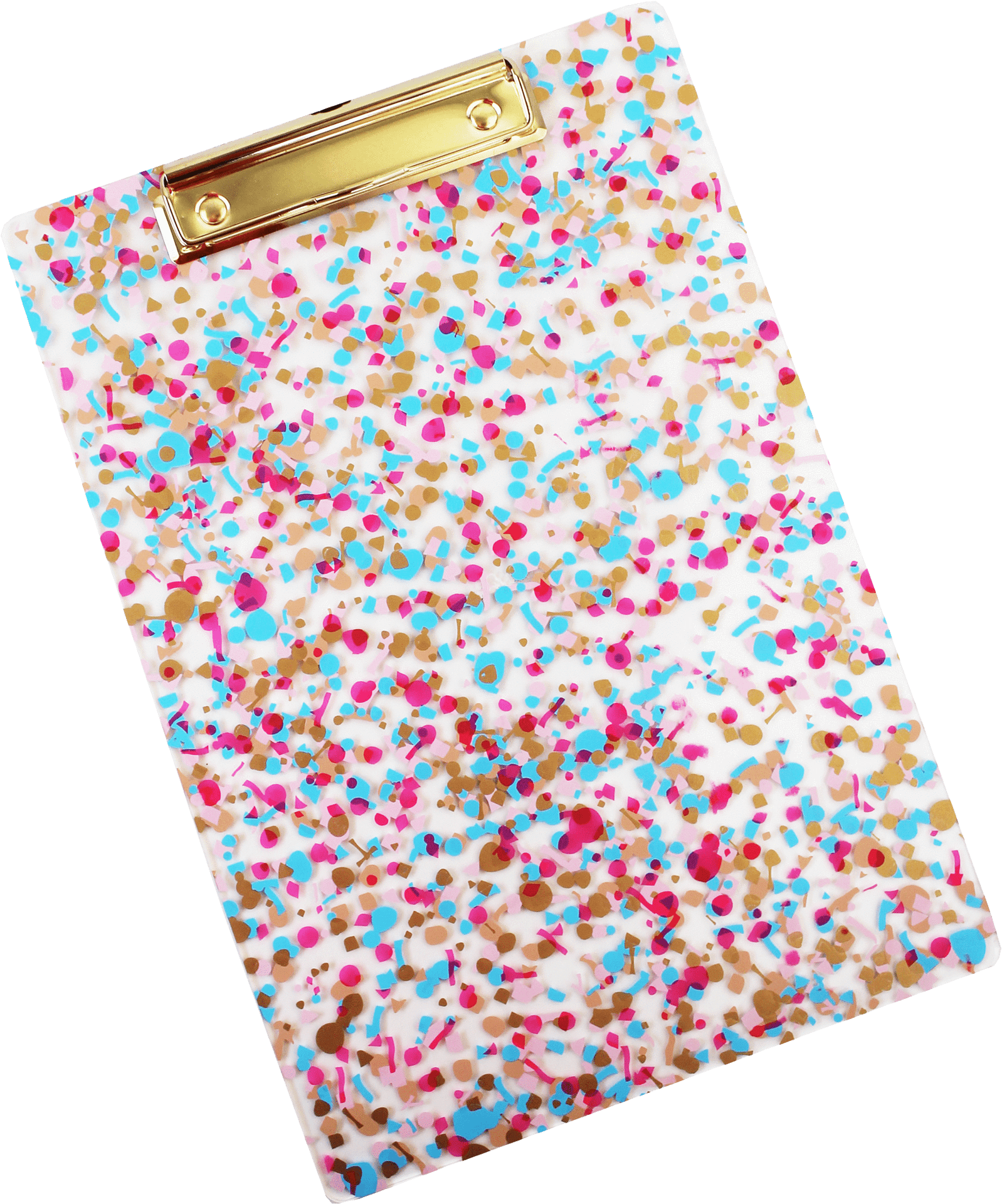 Colorful Confetti Clipboard PNG Image