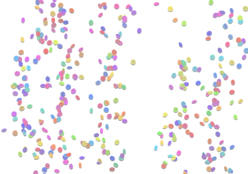 Colorful Confettion Black Background PNG Image