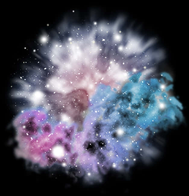 Colorful Cosmic Explosion PNG Image