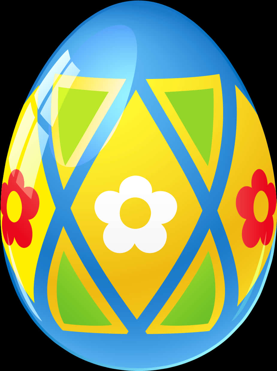 Colorful Decorated Easter Egg PNG Image