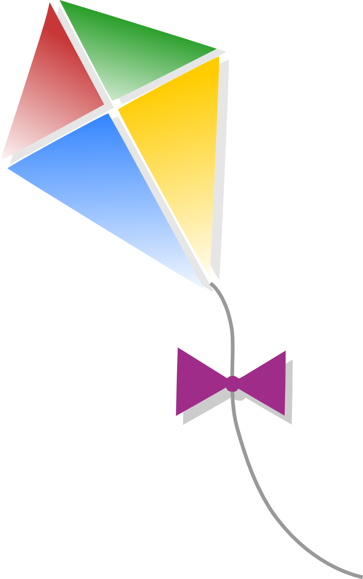 Colorful Diamond Kite Flying PNG Image