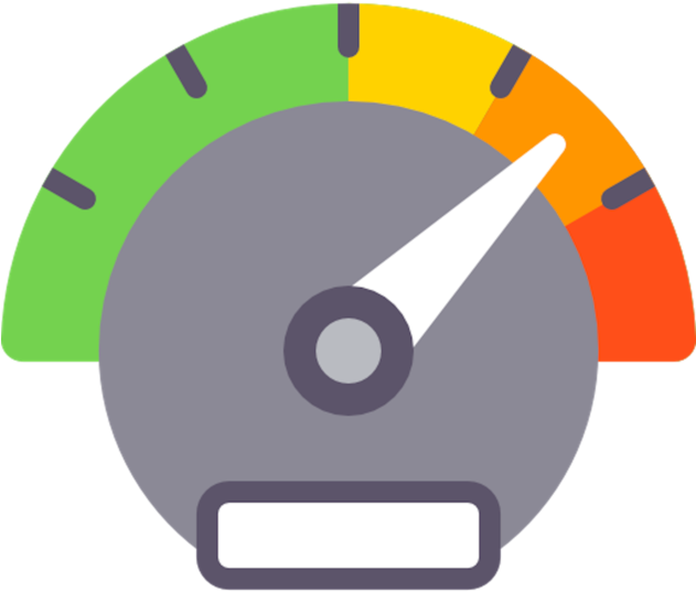 Colorful Digital Speedometer Graphic PNG Image