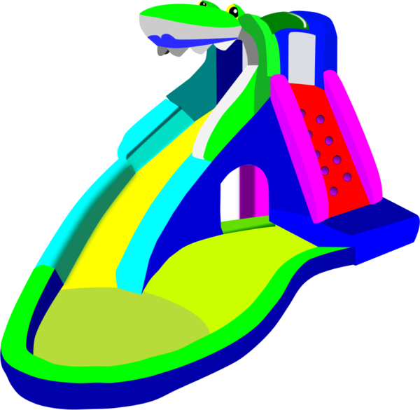 Colorful Dinosaur Playground Slide PNG Image