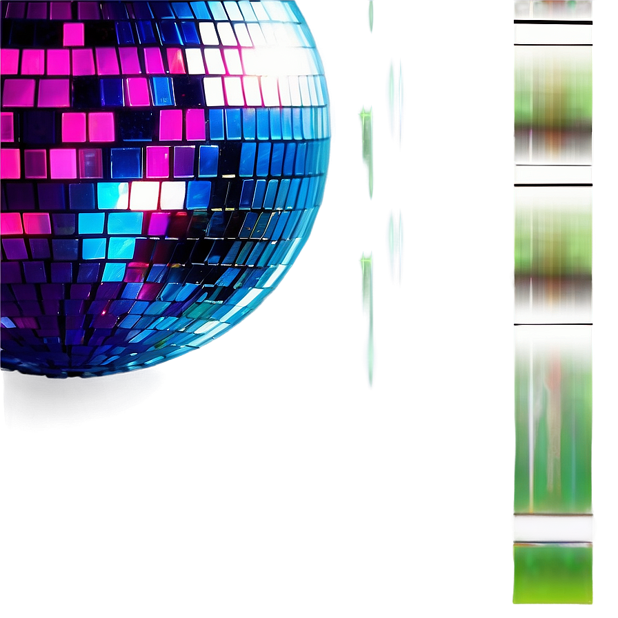 Colorful Disco Ball Sparkle PNG Image