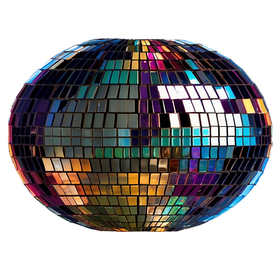 Colorful Disco Ball Sparkle PNG Image