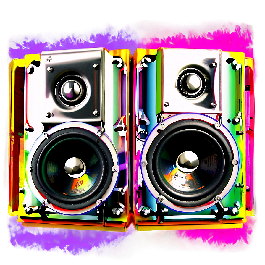 Colorful Dj Speakers Png Xac91 PNG Image