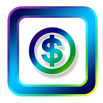 Colorful Dollar Sign Icon PNG Image