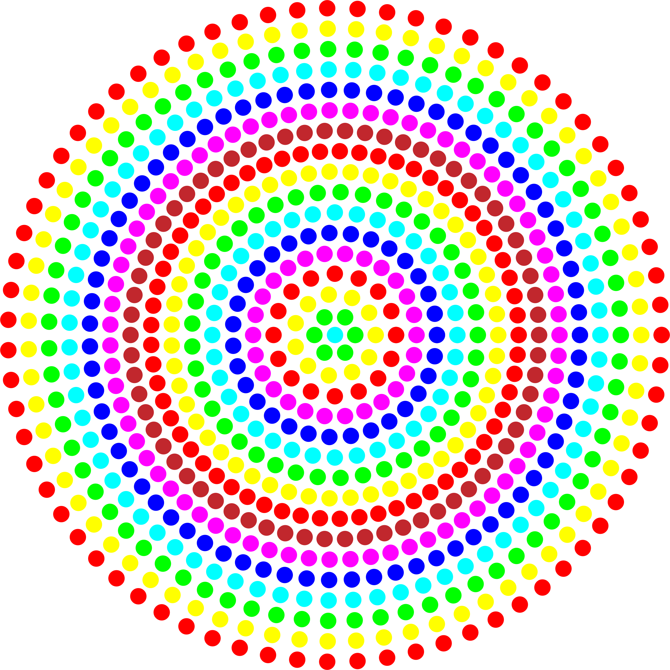 Colorful Dot Spiral Pattern PNG Image