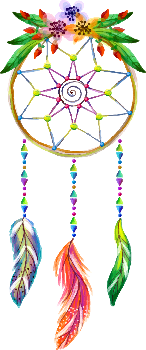 Colorful Dreamcatcher Artwork PNG Image