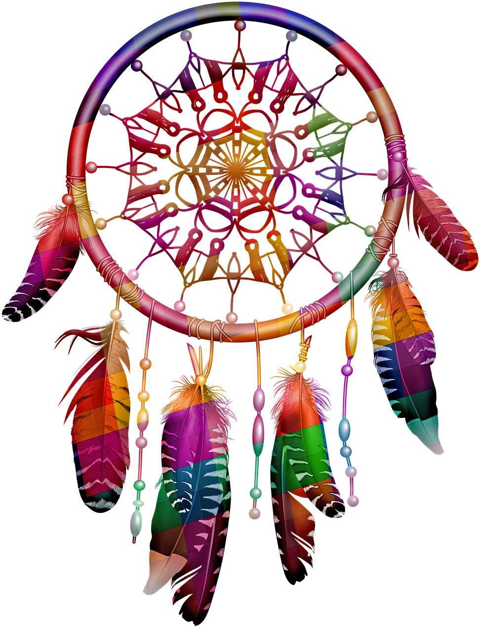 Colorful Dreamcatcher Artwork PNG Image