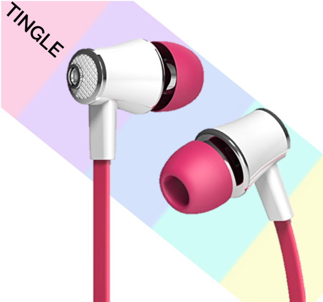 Colorful Earbuds Tingle Brand PNG Image