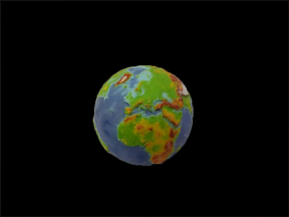 Colorful Earth Artistic Representation PNG Image