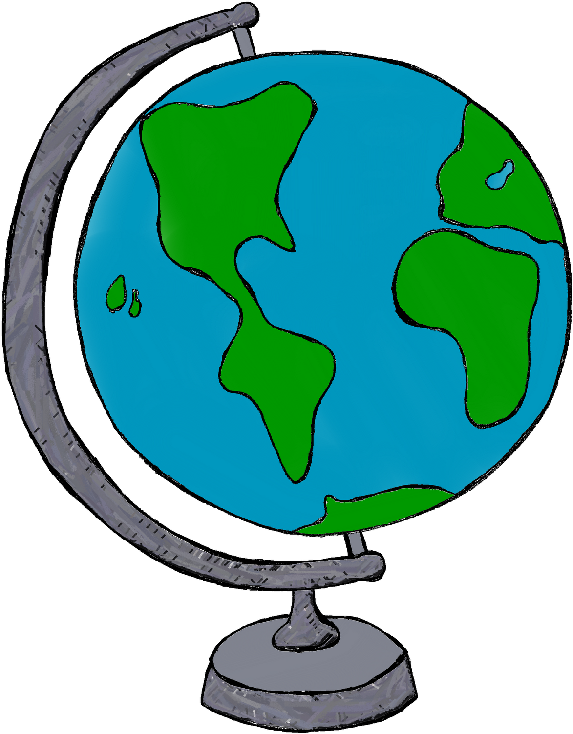 Colorful Earth Globe Clipart PNG Image