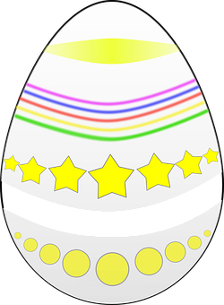 Colorful Easter Egg Graphic PNG Image