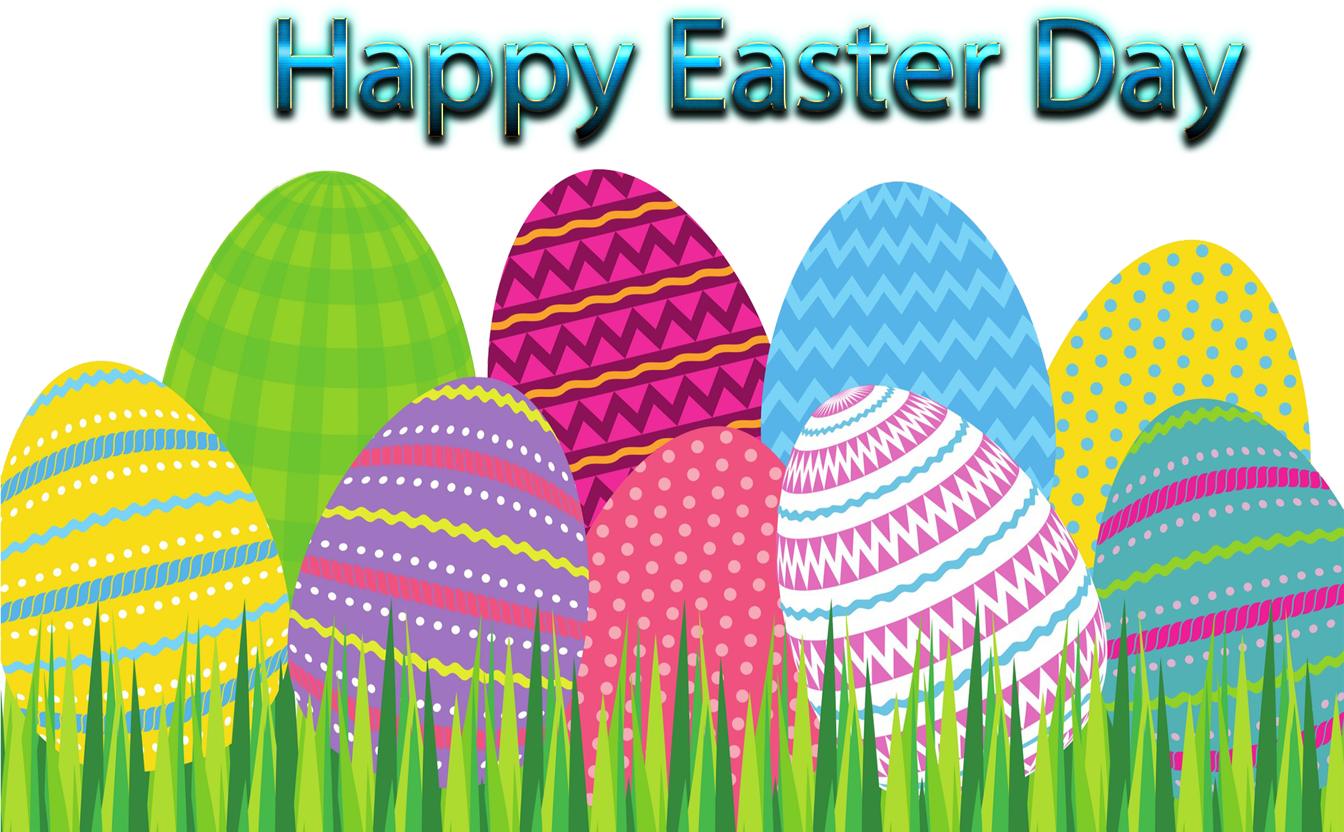 Colorful Easter Eggs Celebration PNG Image