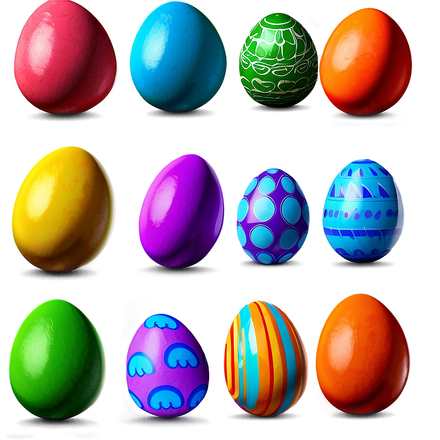 Colorful Easter Eggs Png Uet PNG Image