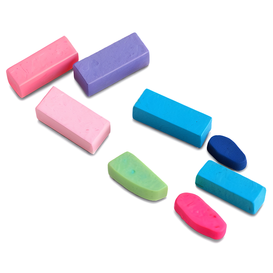 Colorful Erasers Png Iuw42 PNG Image