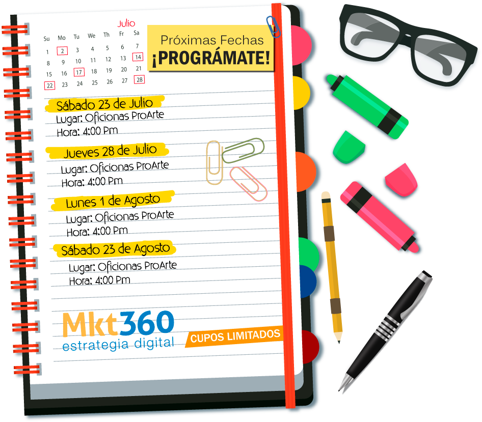 Colorful Event Scheduleand Stationery PNG Image